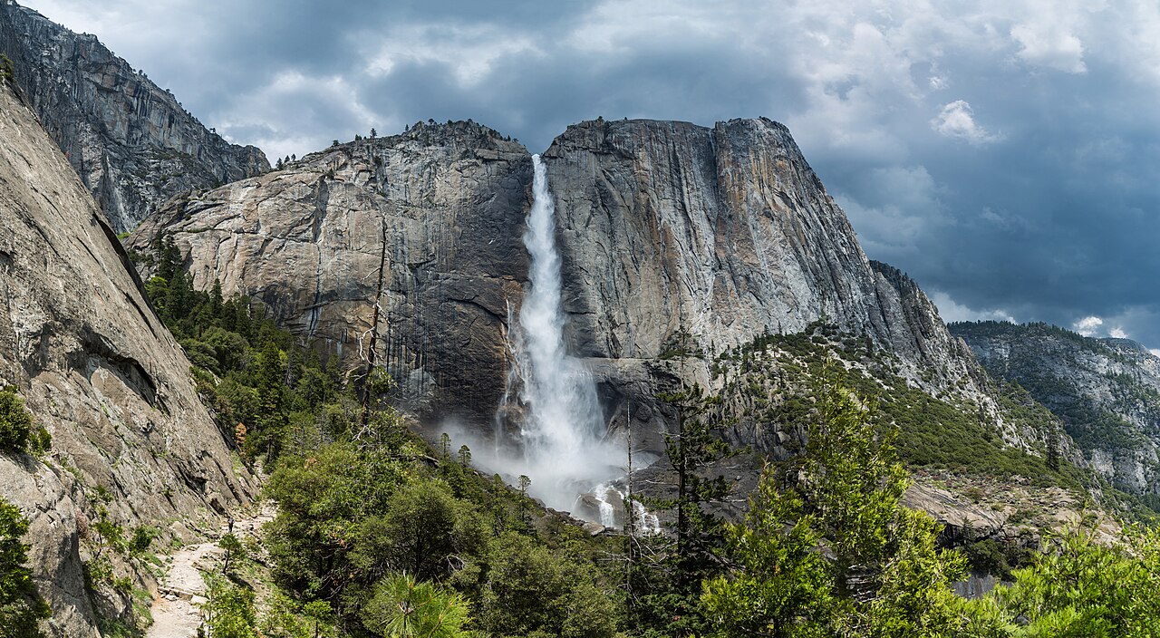 Yosemite Falls, a waterfall in California